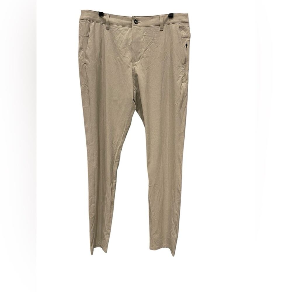 Vuori Pants Mens 33 Beige Athletic Slim Fit Lightweight Meta Pant Stretch